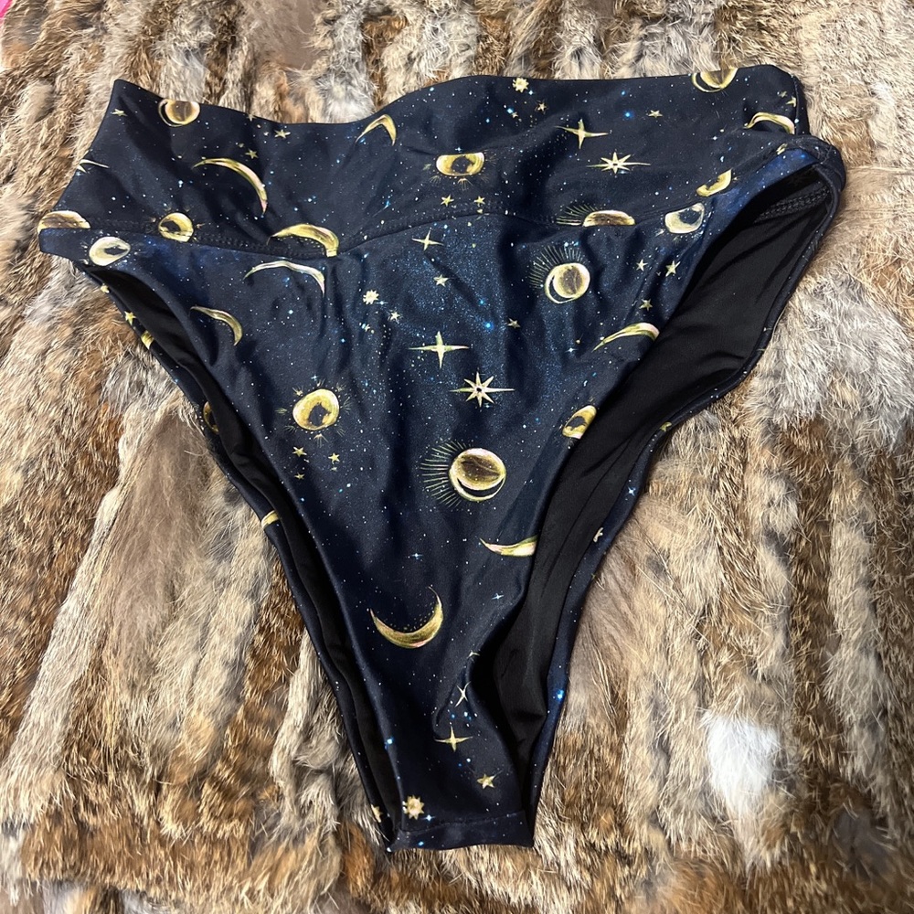 BEACH RIOT HIGHWAY Bottom in Gold Celestial NWT Size L